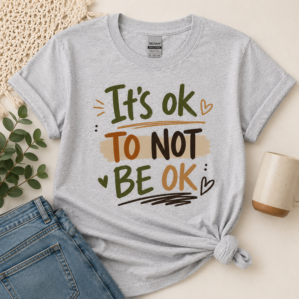 It’s Okay to Not Be Okay | Mental Health Awareness Graphic Tee